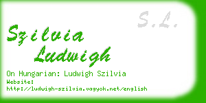 szilvia ludwigh business card
